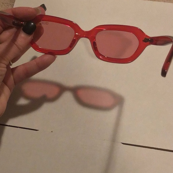 Quay Red Anything Goes Square Sunglasses - Picture 6 of 9